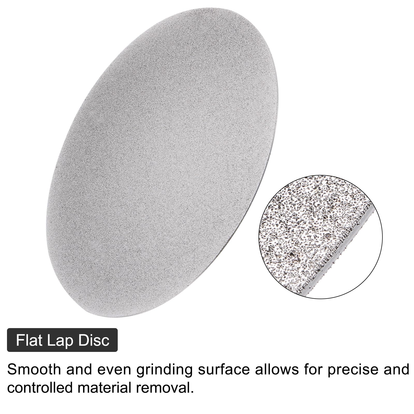 sourcing map Diamant-Schleifscheibe, 300 mm, Körnung 80, ohne Mittelloch, flache Rundscheibe, Polierscheiben, Schleifscheibe für Edelstein, Fliesen, Porzellan, Glas, Stein, Metall