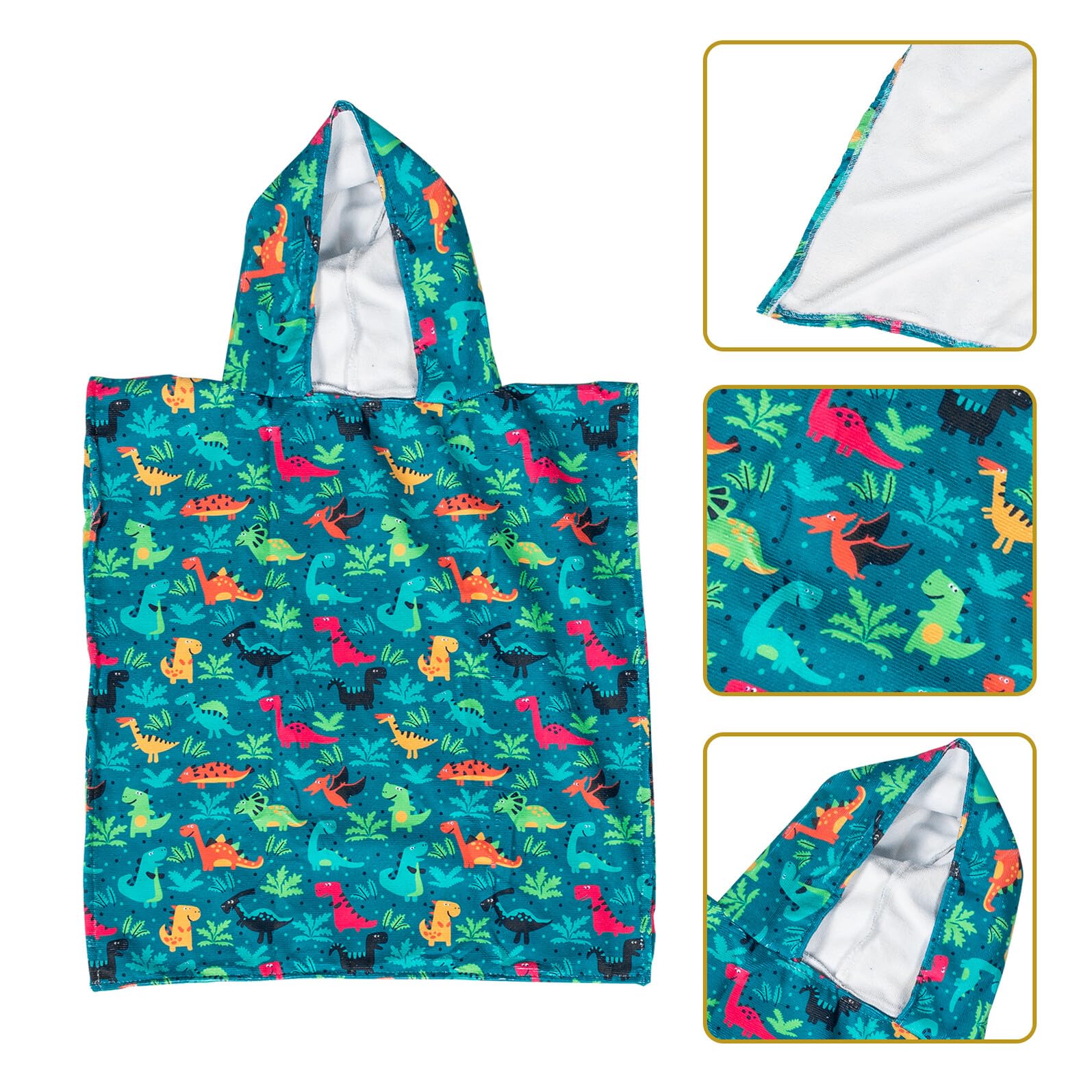 Toalla de Baño Capucha para Niños Toalla Absorbente para Playa 3D Super Absorbente de Fibra Superfina para Ñiño y Niño Obsequio para Playa y Piscina