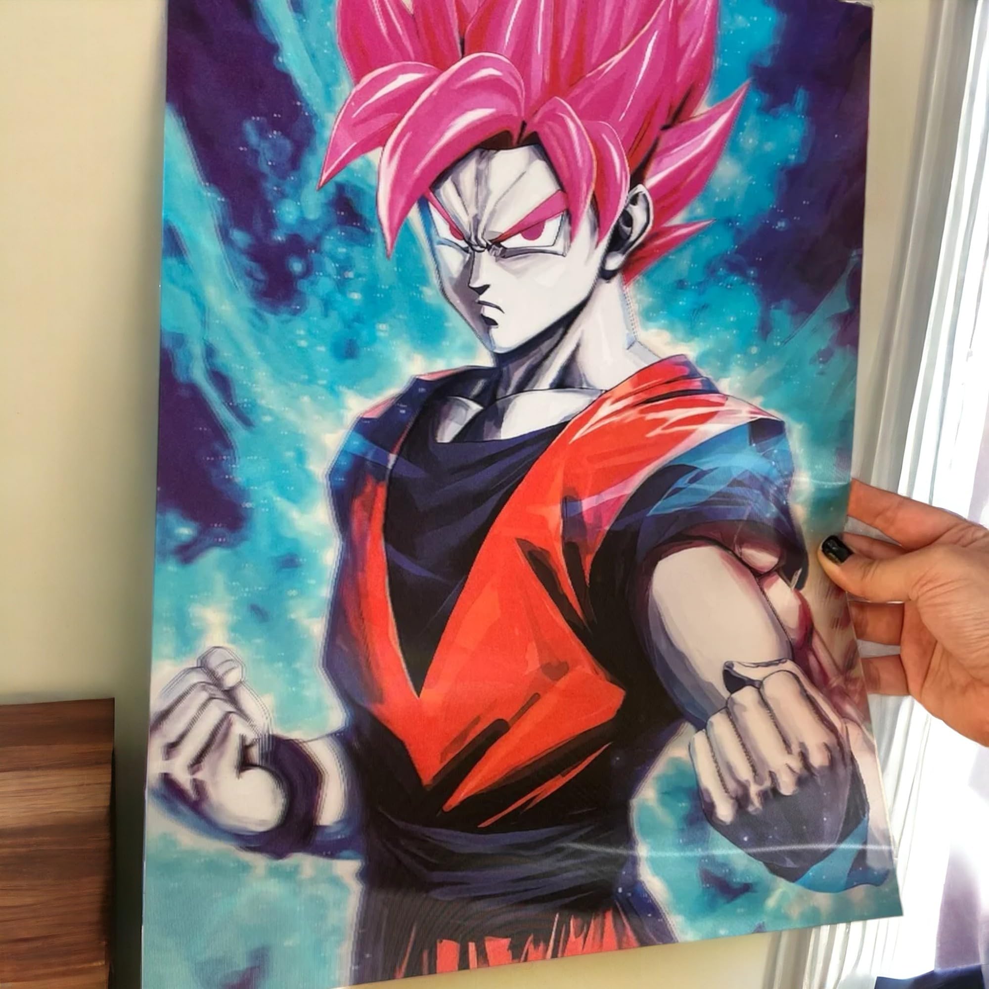 3D Lenticular Poster Dragon Ball Z Anime Goku SSJ2 SS God SSJ Blue