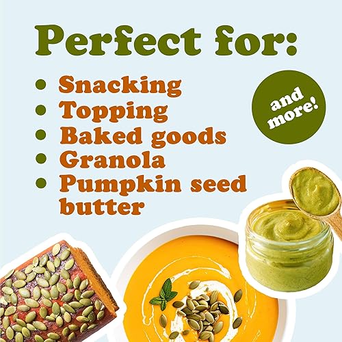 Miniatura 7 de Granos orgánicos de semillas de calabaza tostadas en seco 1 libra  sin OMG sin sal pepitas enteras tostadas al horno sin aceite añadido sin cáscara