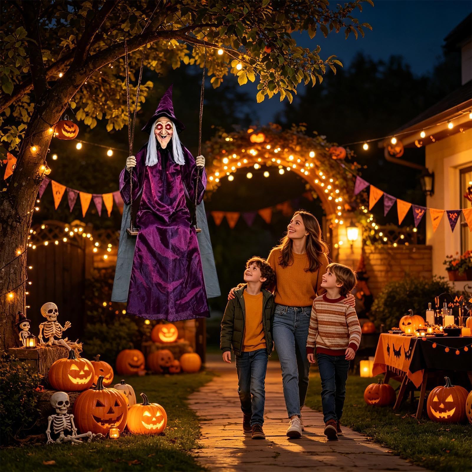 Decorazioni di Halloween della strega di 1.8m all'aperto, strega