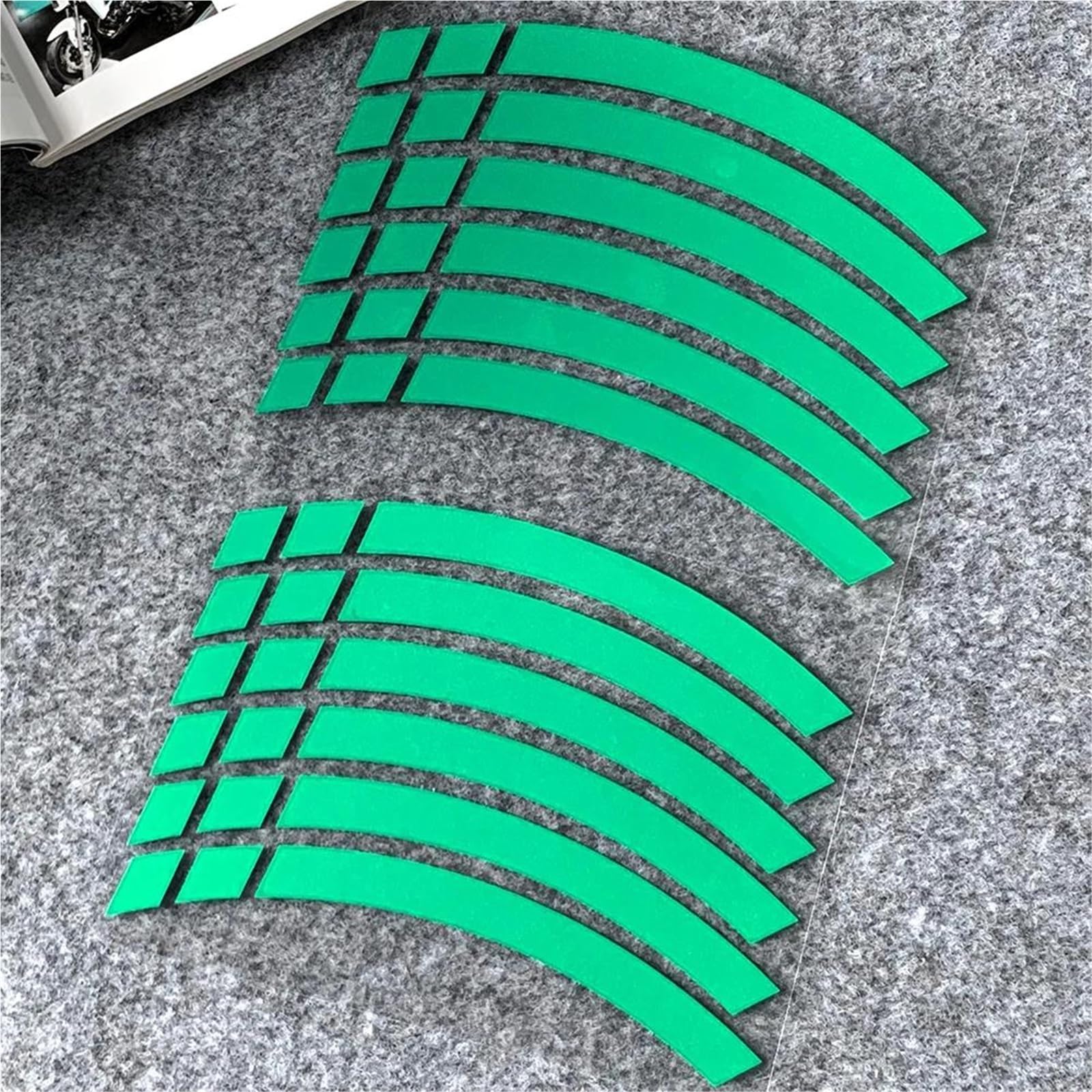 Motorcycle Decal Sticker Reflective Motorcycle Wheel Sticker Hub Inner Decals Rim Stripe Tape for H-onda PCX 125 PCX125 PCX-125(Green)
