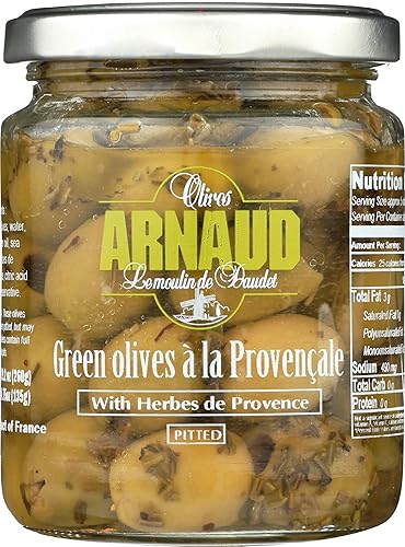 ARNAUD Aceitunas verdes sin hueso, 9.2 oz