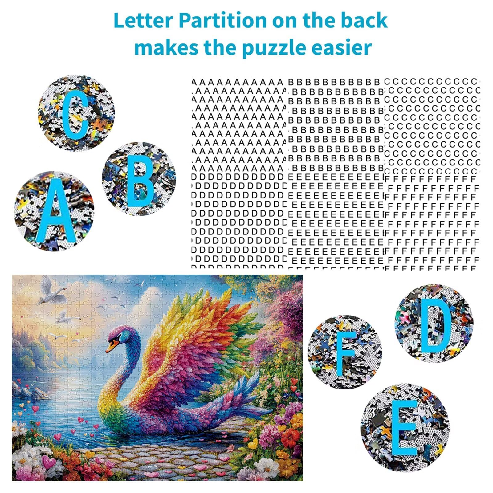 Puzzle 3000 elementów gęś puzzle dla dorosłych kwiaty 122 x 81 cm Unikalne rzemiosło klasyczne 3D drewniana układanka do rodzinnych gier aktywnych, układanka do samodzielnego wykonania nawet do