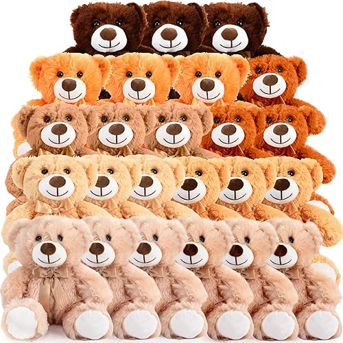 Liliful 24 peluches de oso de 14 pulgadas, a granel, regalo de felpa suave para Navidad, niños y niñas, cumpleaños, baby shower, cumpleaños, boda,