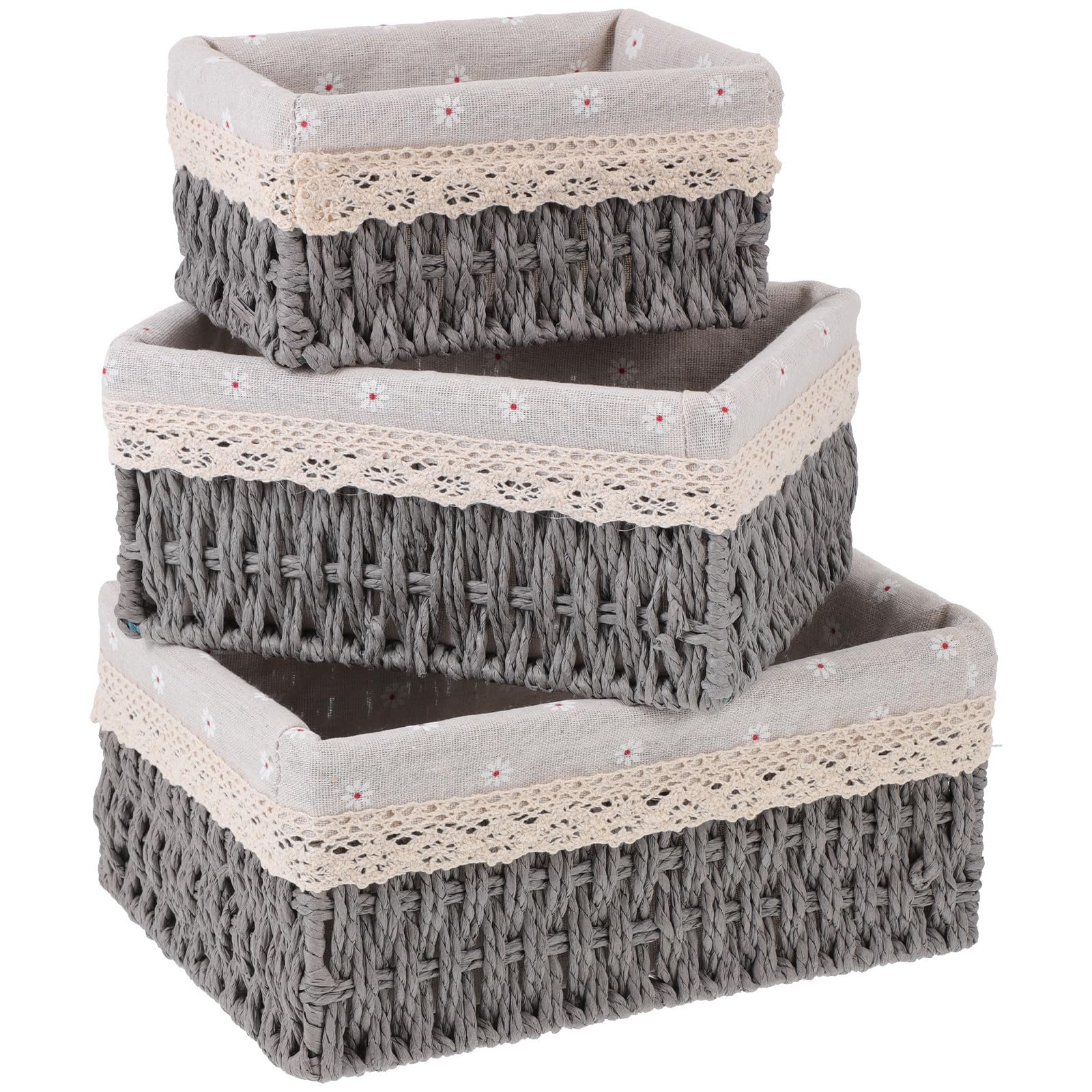 Panier en rotin de rangement rustique pour organiser le salon et les jouets
