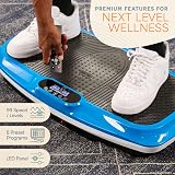 LifePro 3D Vibration Plate Exercise Machine - Dual Motor Oscillation, Pulsation 3D Motion Vibration Platform - Full Whole Body Vibration Machine for Home Fitness (Blue)