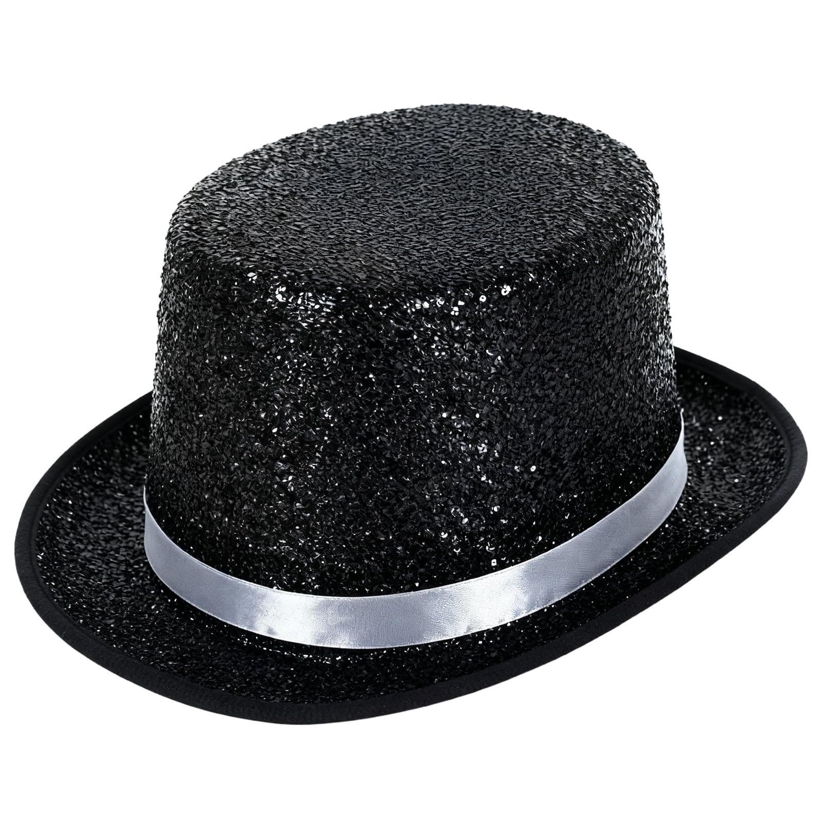 powerking Top Hats for Men Women Adults, Shiny Tuxedo Costume Magician Hat Victorian Dress Up Christmas Topper Hats, Fancy Dress Party Headwear Accessory — image 1