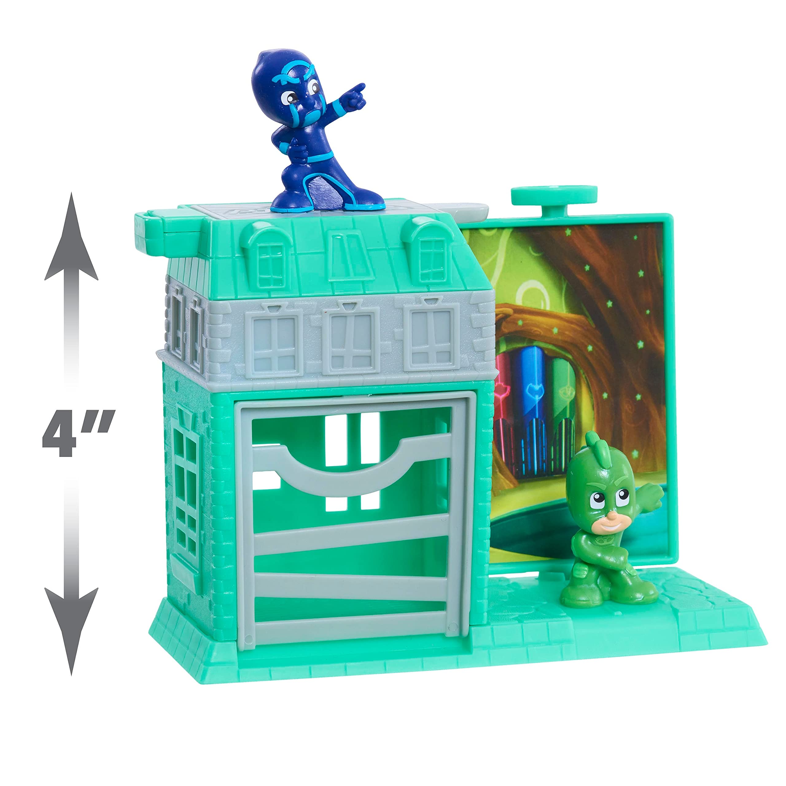 PJ Masks Nighttime Micros Trap & Escape Playset, Gekko vs. Night