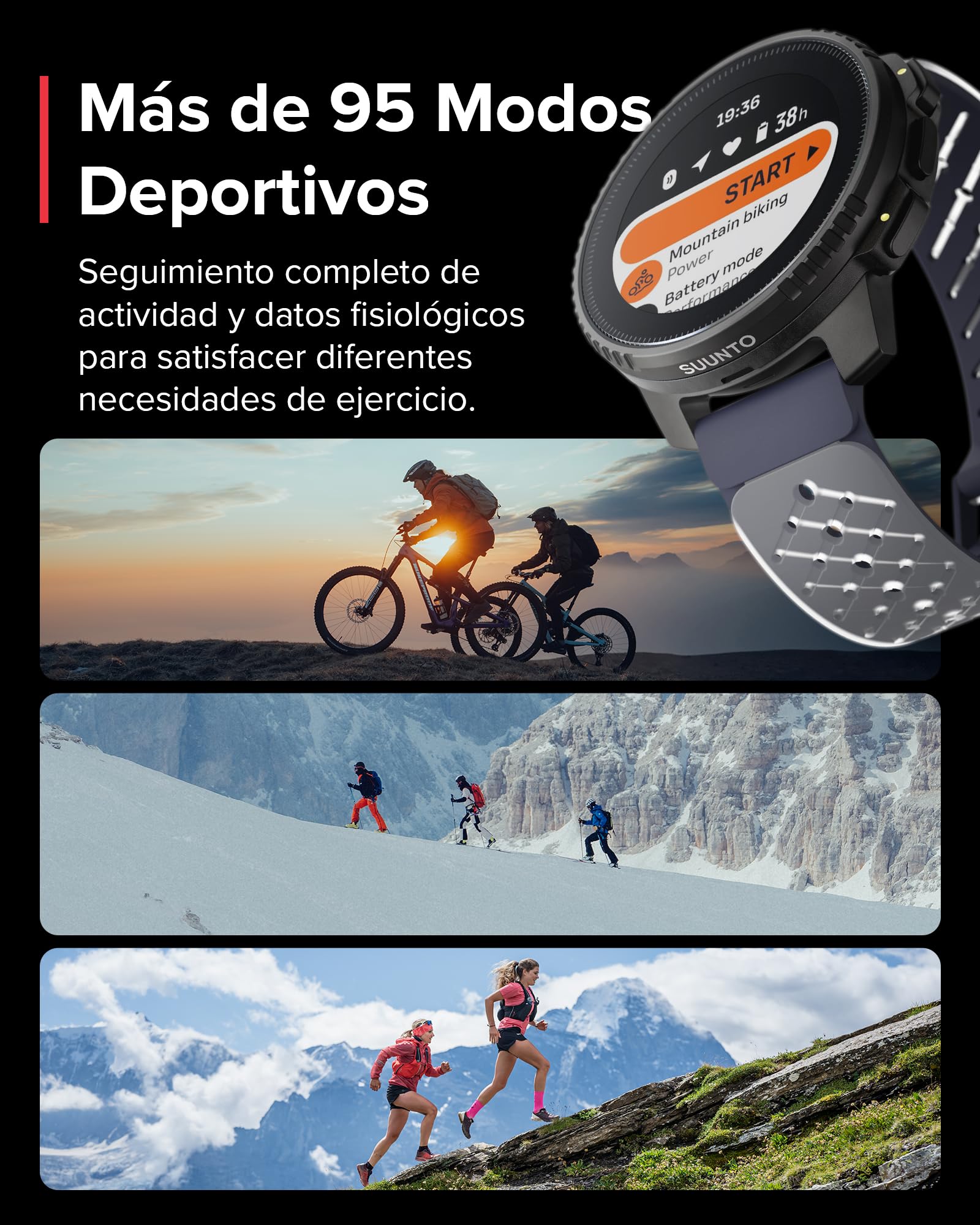 SUUNTO Vertical Reloj Deportivo - Smartwatch GPS, GPS de Doble Frecuencia, Mapas sin Conexión Gratuitos, Autonomía de hasta 50 Días, Carcasa Resistente Militarmente, Resistente al Agua hasta 100m