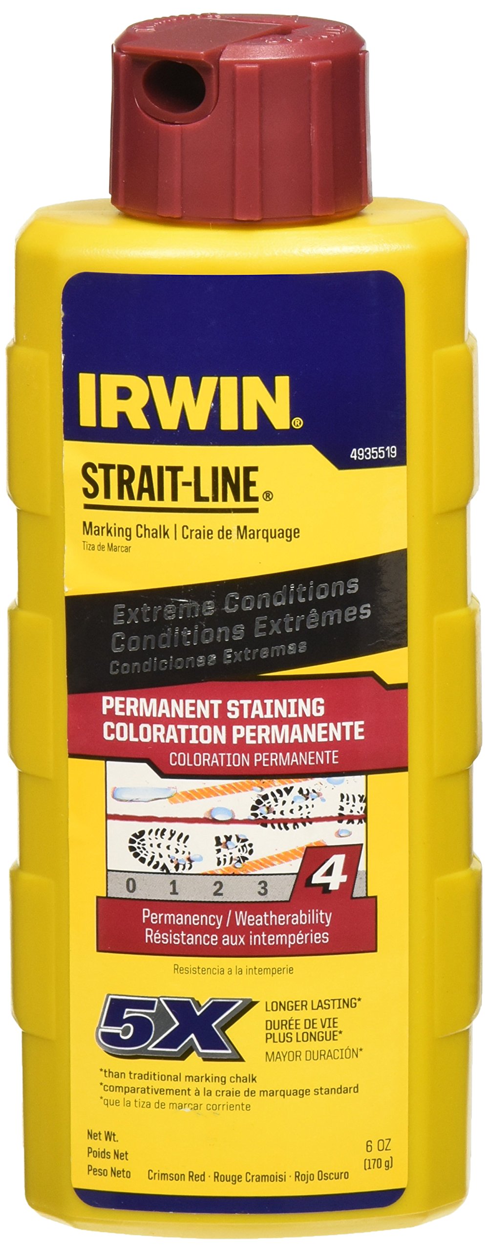 IRWIN Tools STRAIT-LINE Permanent Staining Marking Chalk, Indigo Blue, 4 lb (4935524) — Amazon image 3