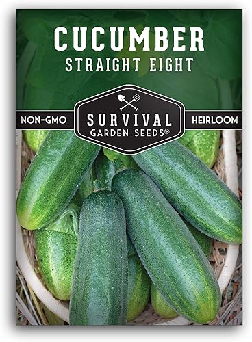 Miniatura 10 de 5 paquetes de semillas de pepino rectas de ocho para plantar, paquete con instrucciones para cultivar pepinos en decapado y rebanar pepinos en tu