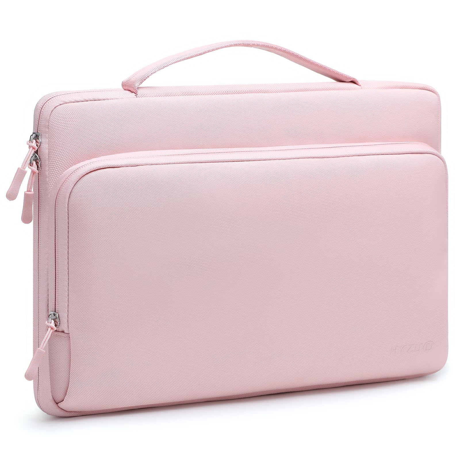 HYZUO 17-17,3 Zoll Laptop Hülle Tasche für 17" 17,3" HP/Dell/Lenovo/ASUS/LG/MALLRACE/MSI Gaming Laptop/Razer Blade 17/18, Männer Frauen Tragen Handtasche Aktentasche für Notebook/Monitor, Blassrosa