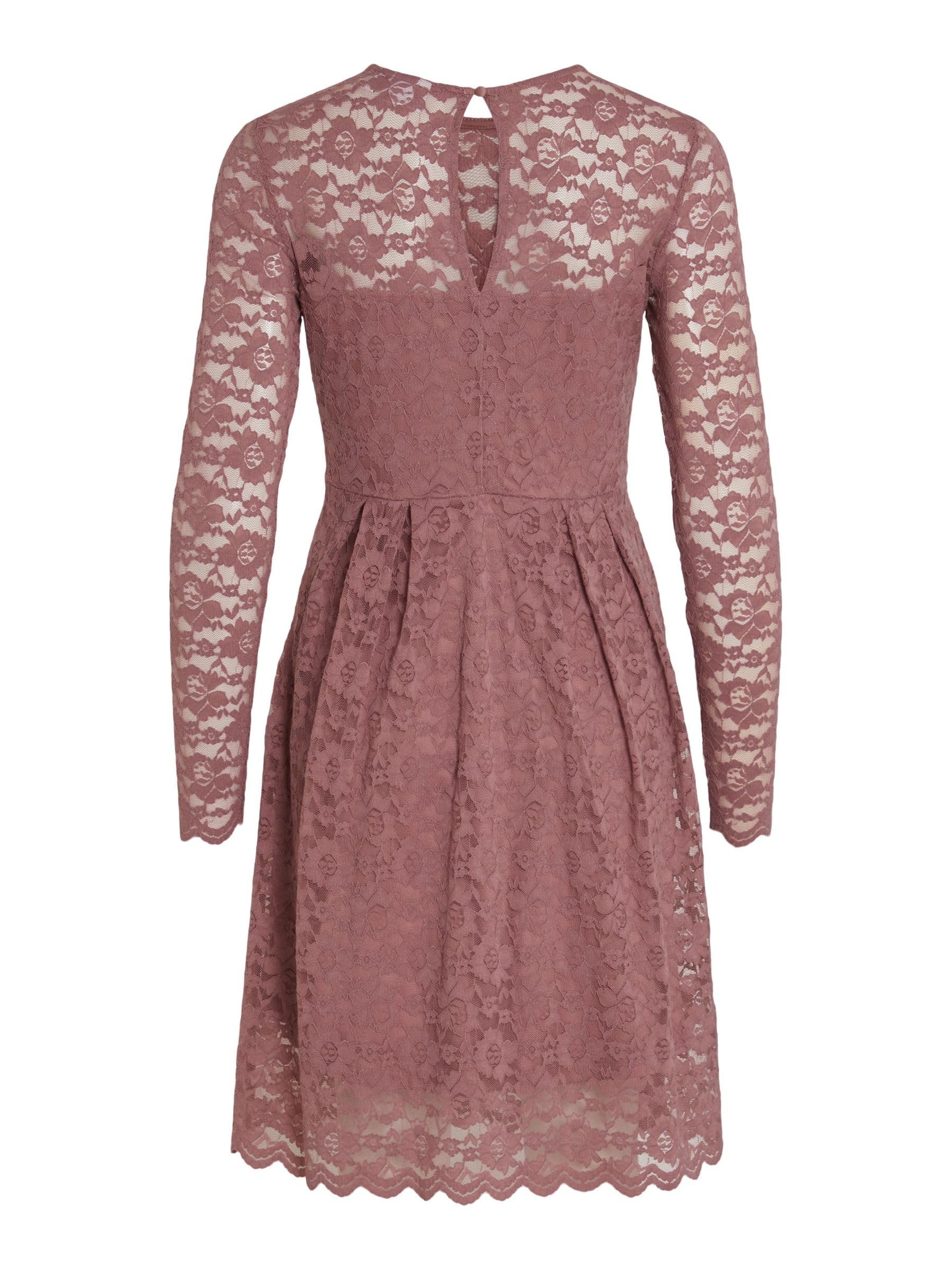 Vila Damen Vikalila L/S Lace Dress - Noos Dress