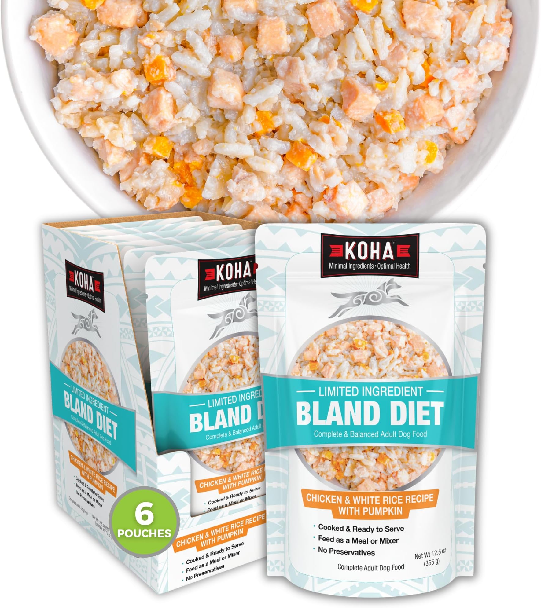 Limited Ingredient Bland Diet for Dogs, Chicken and White Rice Sensitive Stomach Wet Dog Food, Sold in Over 5,000 Vet Clinics & Pet Stores, Gentle Easy to Digest Bland Diet Dog Food, Pack of 6