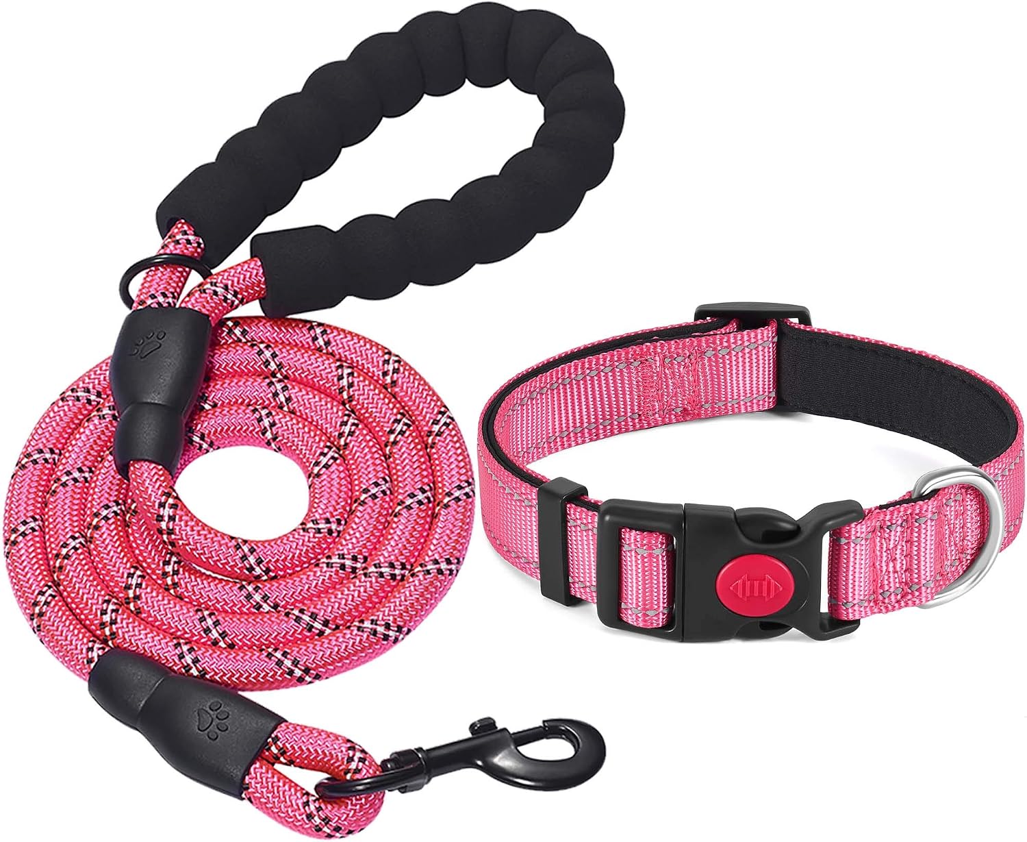 Beebiepet 5 FT Strong Dog Leash with Comfortable Padded Handle and Highly Reflective Threads Dog Leashes for Small Medium Large Dogs…