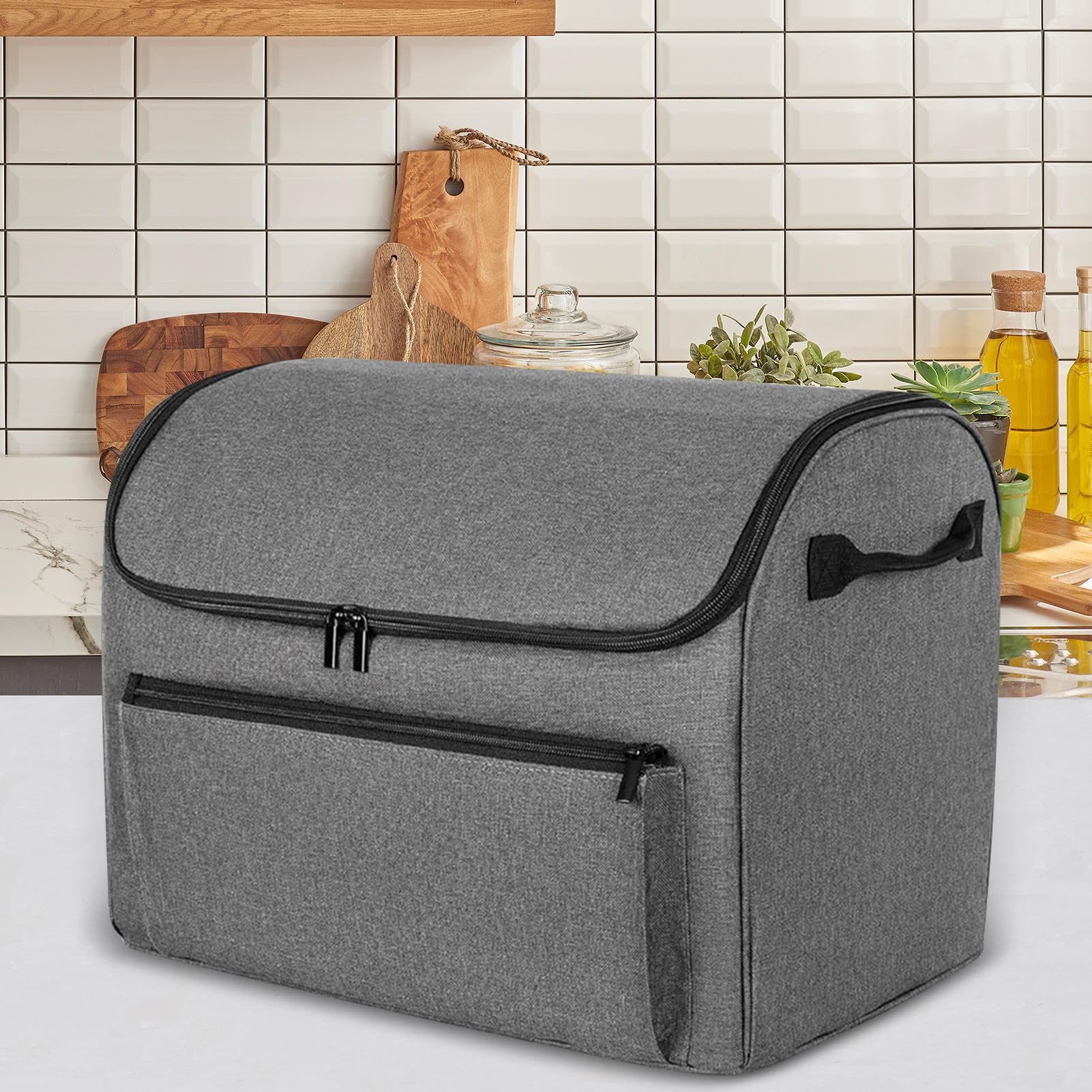 wasserdichte Tasche mit Zubehörtasche, tragbare Tragetasche für Camping, Picknick, Potluck, Outdoor-Reisen, Slow Cooker-Tragetasche, Reisetasche für Slow Cooker | Wasserdichter Tragbarer mit Zubehörfach, Einfach zu Reinigendes Innenfutter Hülle für Outdoo