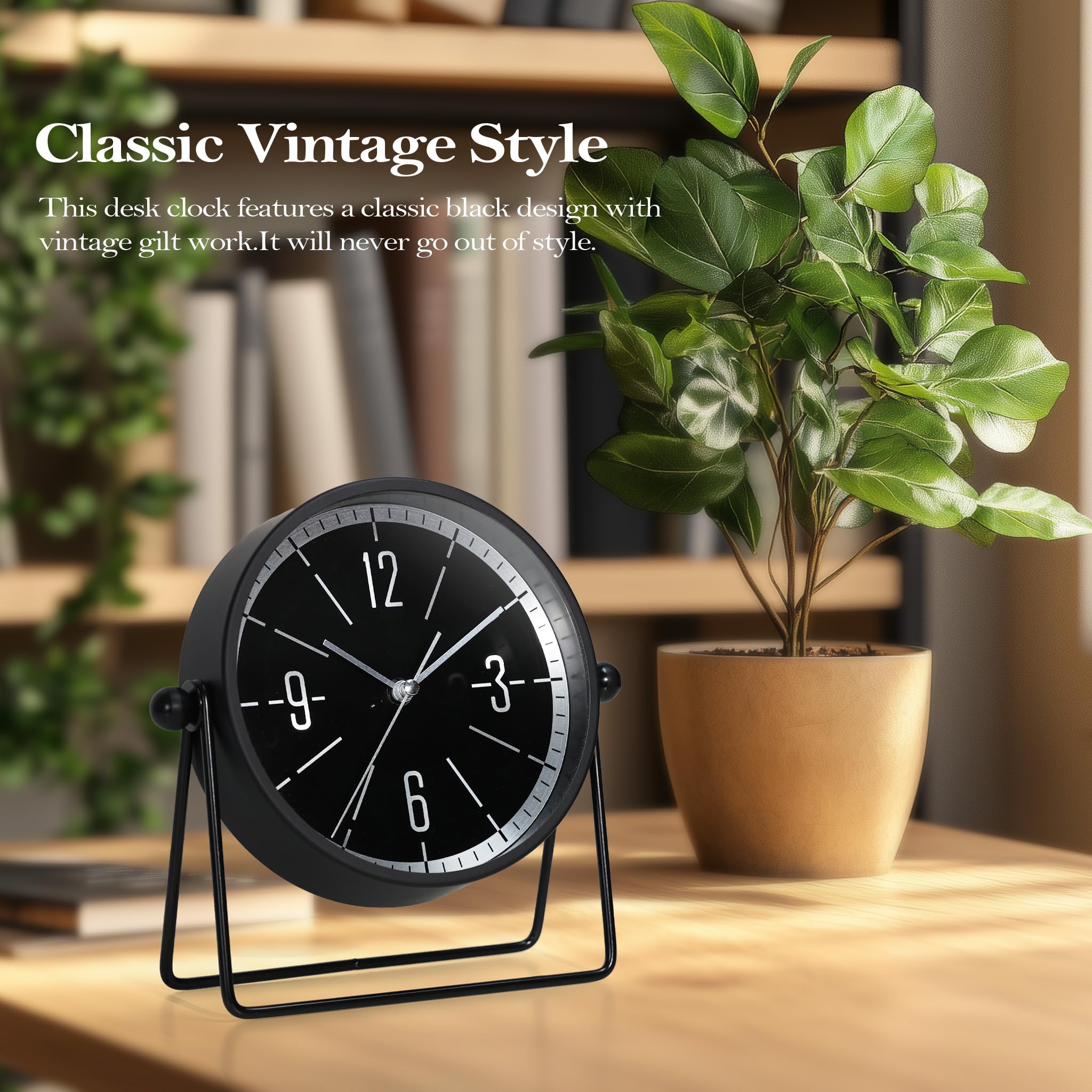 AYRELY Orologio silenzioso nero