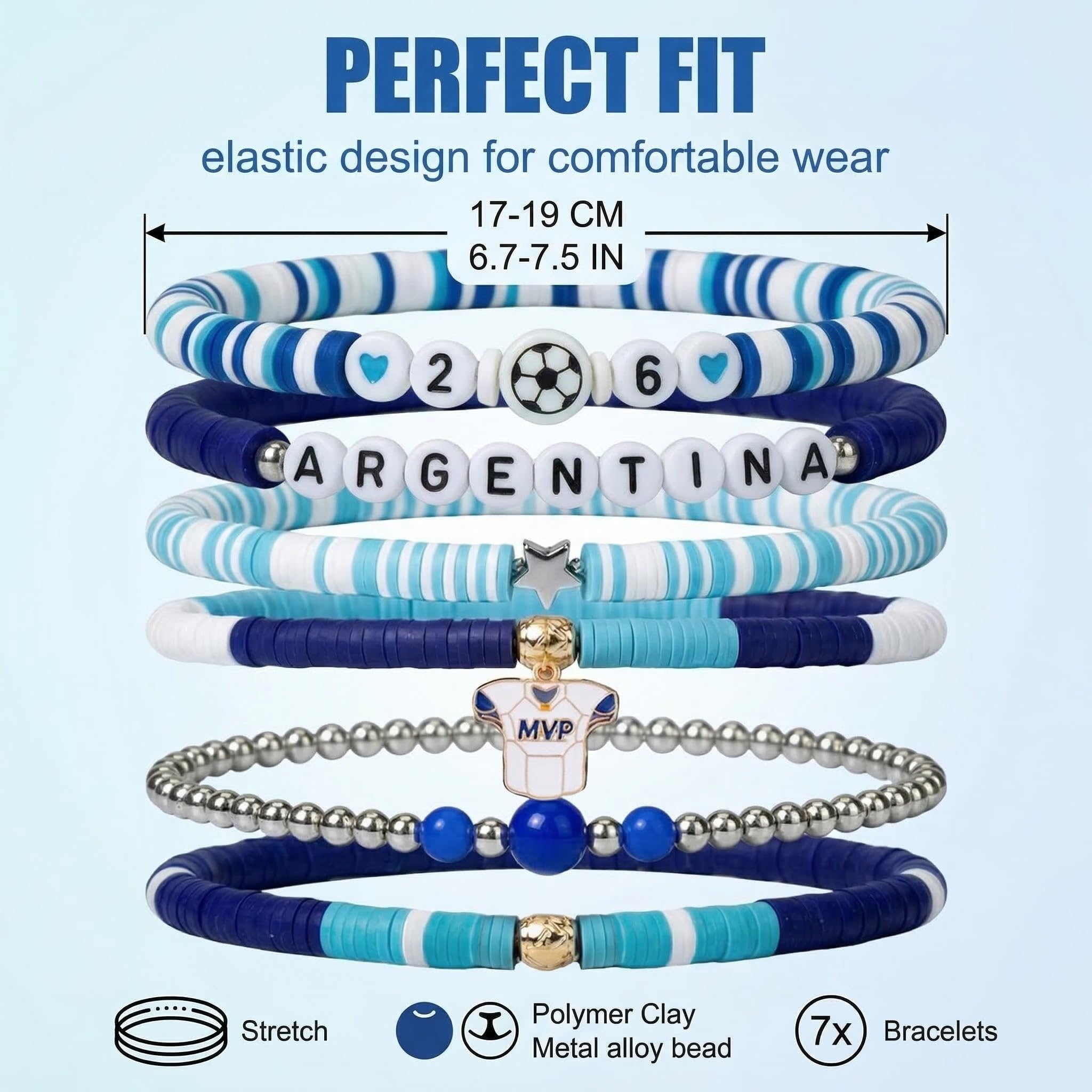 Pulsera Fútbol Niño Deportiva Accesorio Regalo Fan (Argentina)