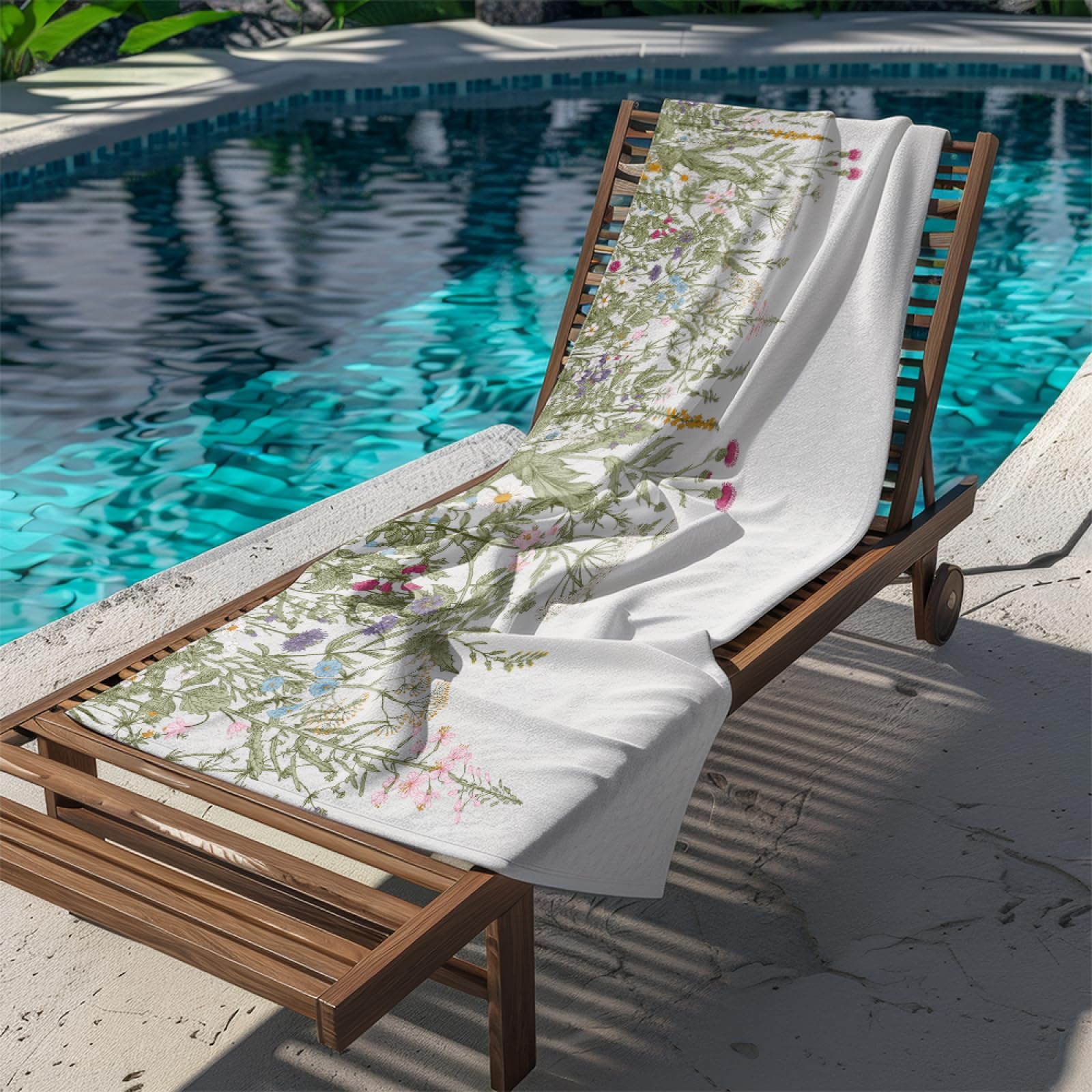 Tapis de Plage XXL Anti Sable Fleur Marron Serviette Piscine Adulte,Natte De Plage Pliable, Voyage Accessoires De Plage Camping,Serviette de Bain Personnalisée