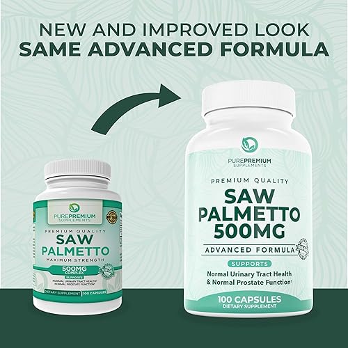 Miniatura 4 de Saw Palmetto Premium 500 mg para hombres y mujeres  Extracto de palma enana americana de máxima fuerza y suplemento en cápsulas en polvo  Apoya el