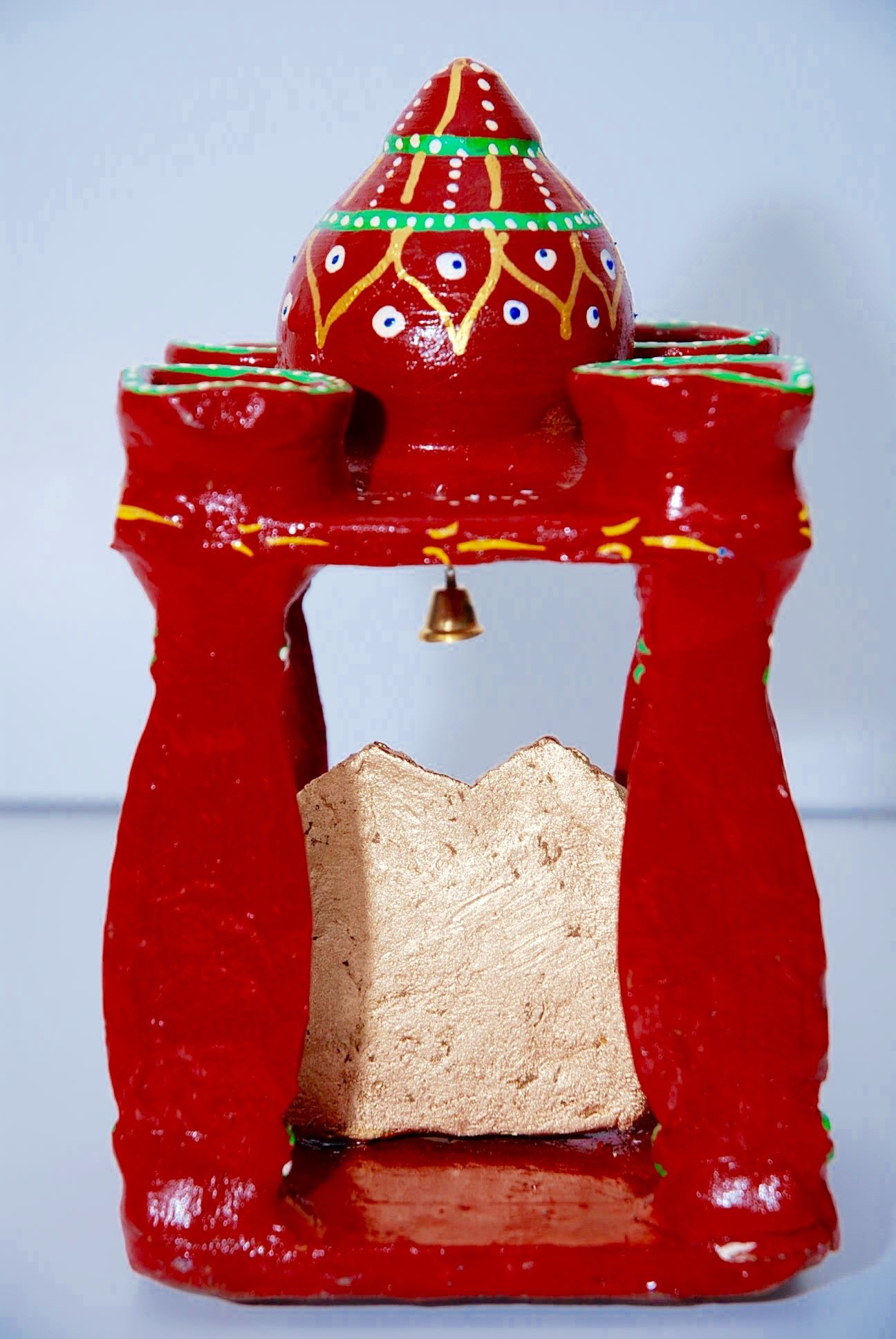 Clay Hatri/Hatti (Temple) with Diyas and Ganesh & Laxmi Mini Statues