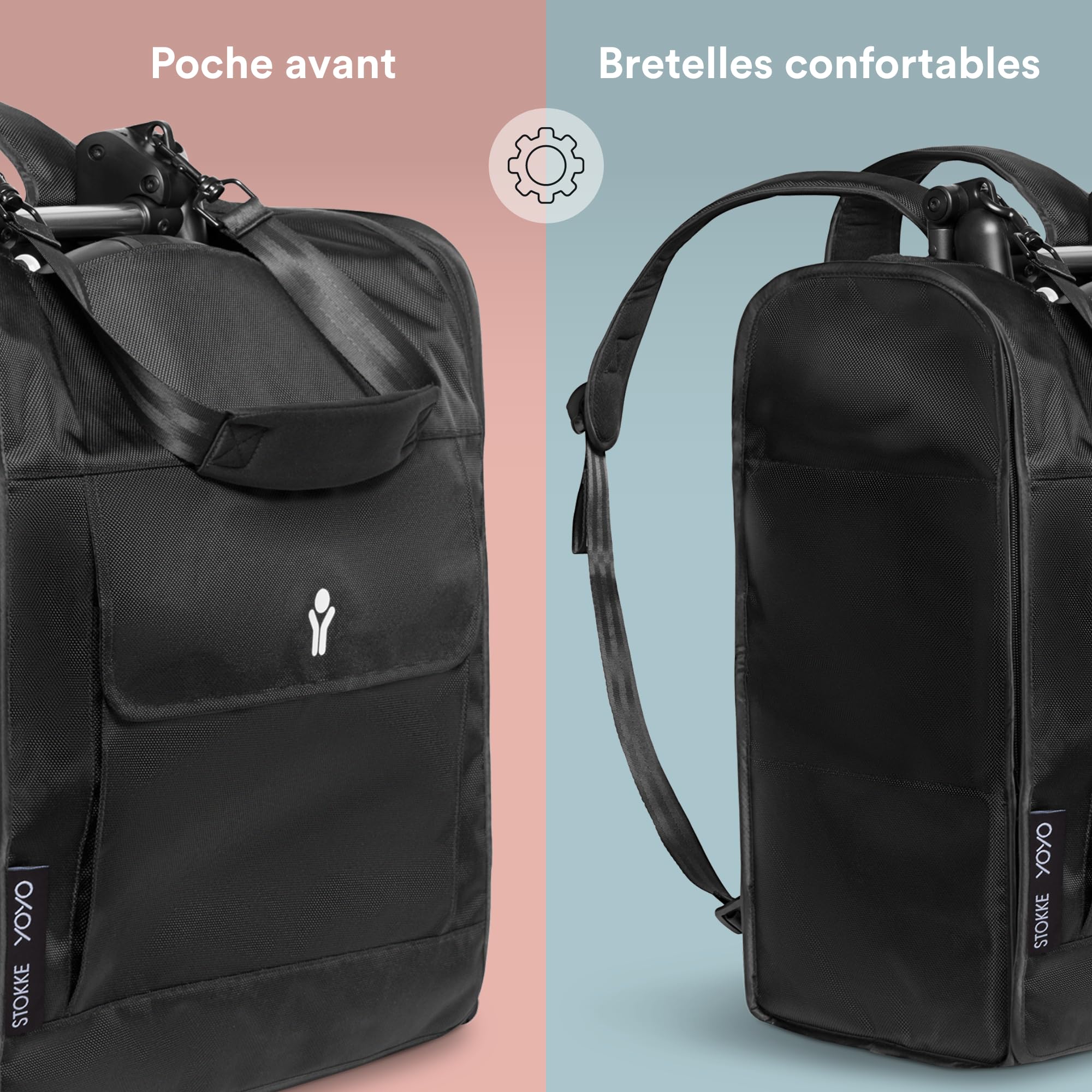Stokke Sac à dos YOYO - Protégez et transportez votre poussette - Conception légère et durable - Comprend une sangle pour attacher à la valise