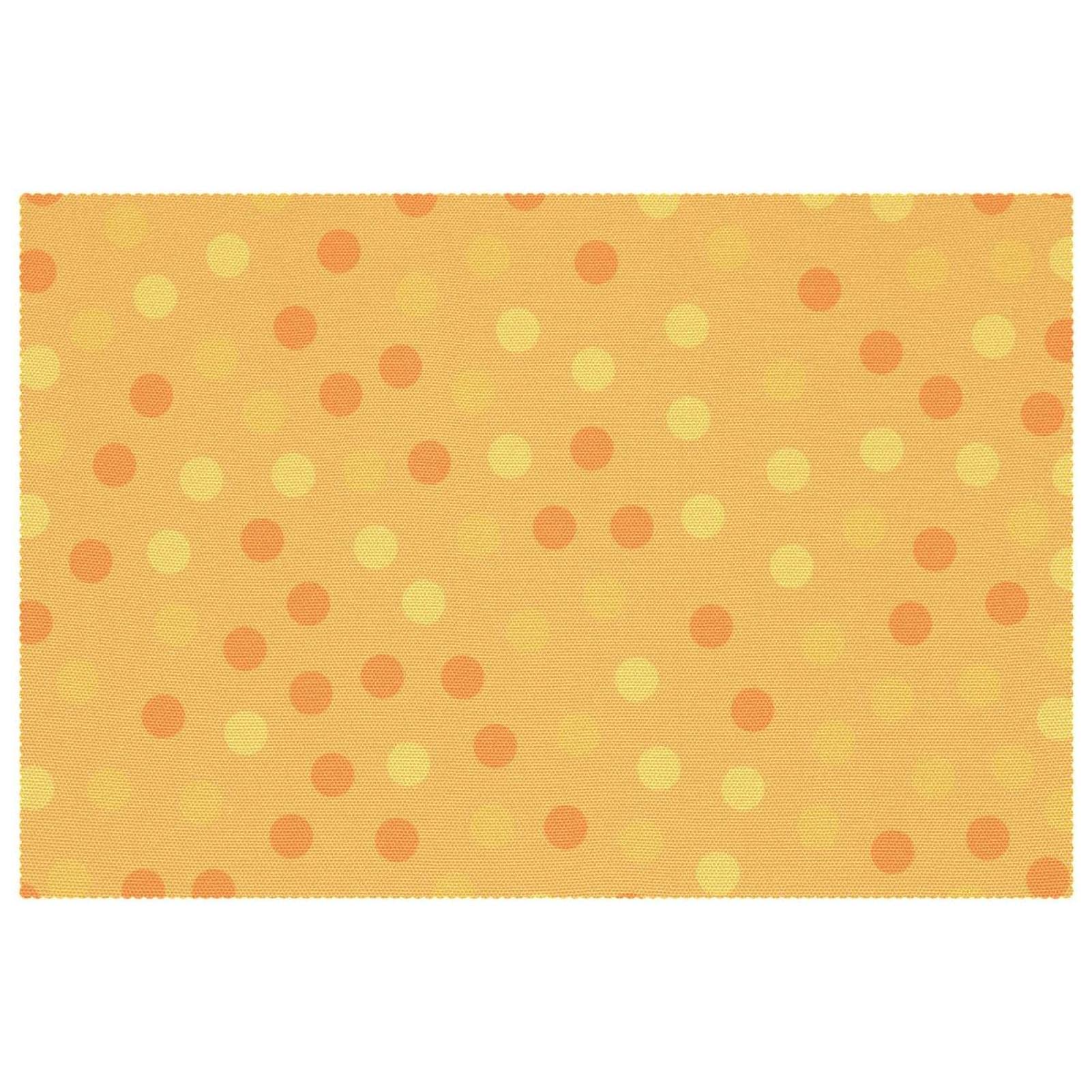 Lot de 4 sets de table en tissu Oxford robuste, couleur jaune à pois lavables