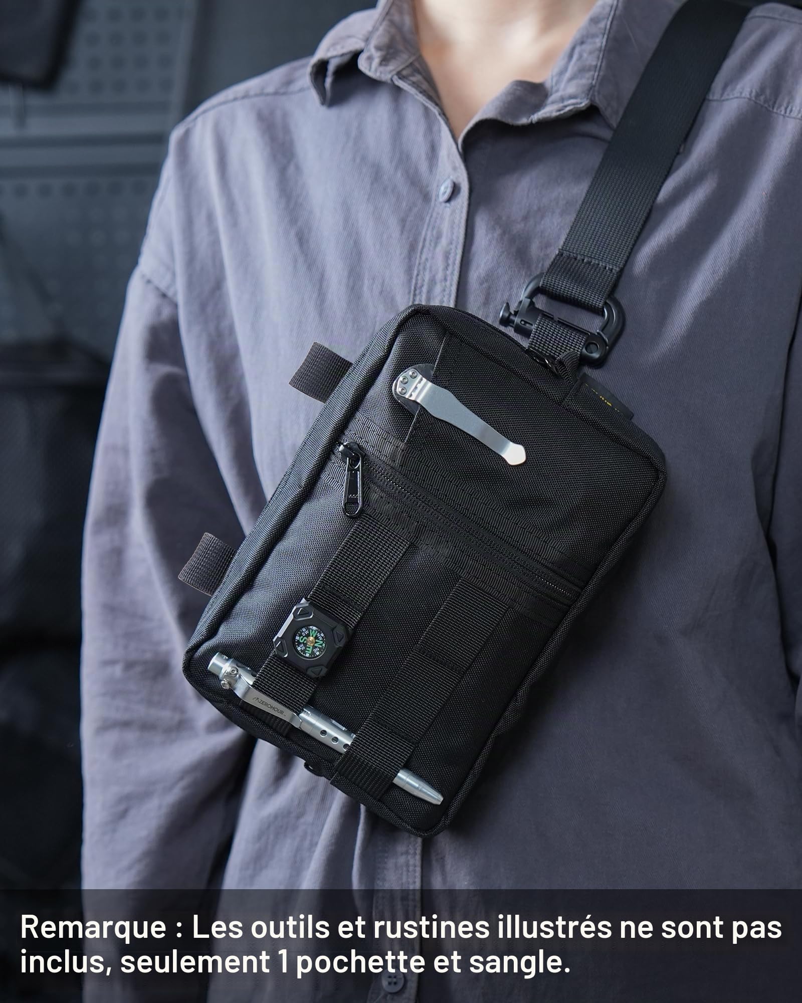 VIPERADE CHW2 Sac Banane pour Homme avec 7 Poches, Sac de Ceinture Utilitaire EDC, Sac de Hanche extérieur, Sangle réglable, Sac Banane en Nylon pour Voyage, randonnée, Camping
