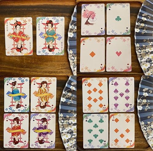 Miniatura 2 de Cartas de juego de cardenas de cerezo en flor de cerezo, cartas de póquer, baraja de póquer novedosa para niños y adultos, barajas de cartas para