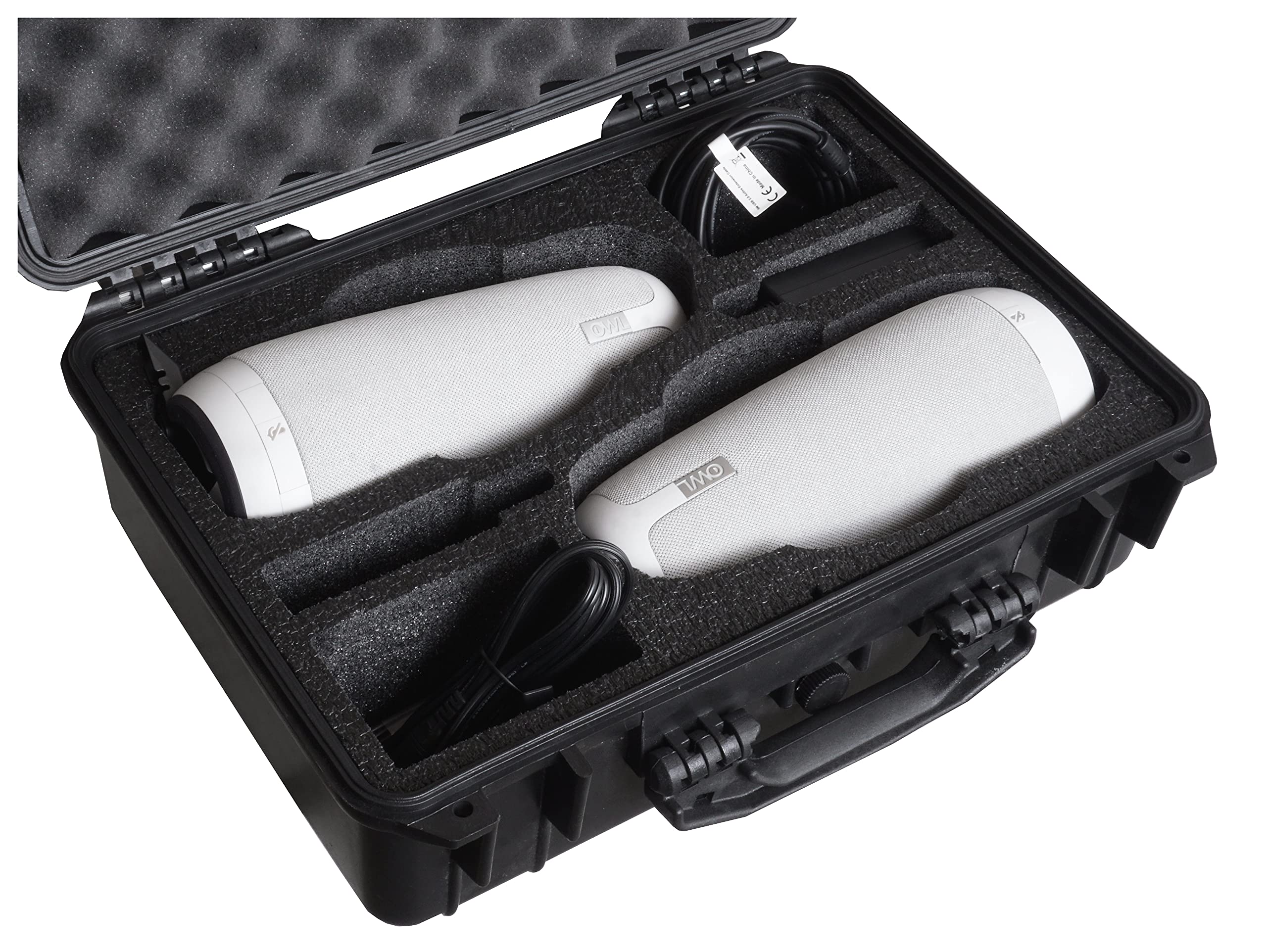 Case Club Case fits 2 Meeting Owl Conference Cameras - Waterproof Case has Pre-Cut Foam to fit x2 Meeting Owl Standard, Pro, 2, 3, or 4+. Also Holds