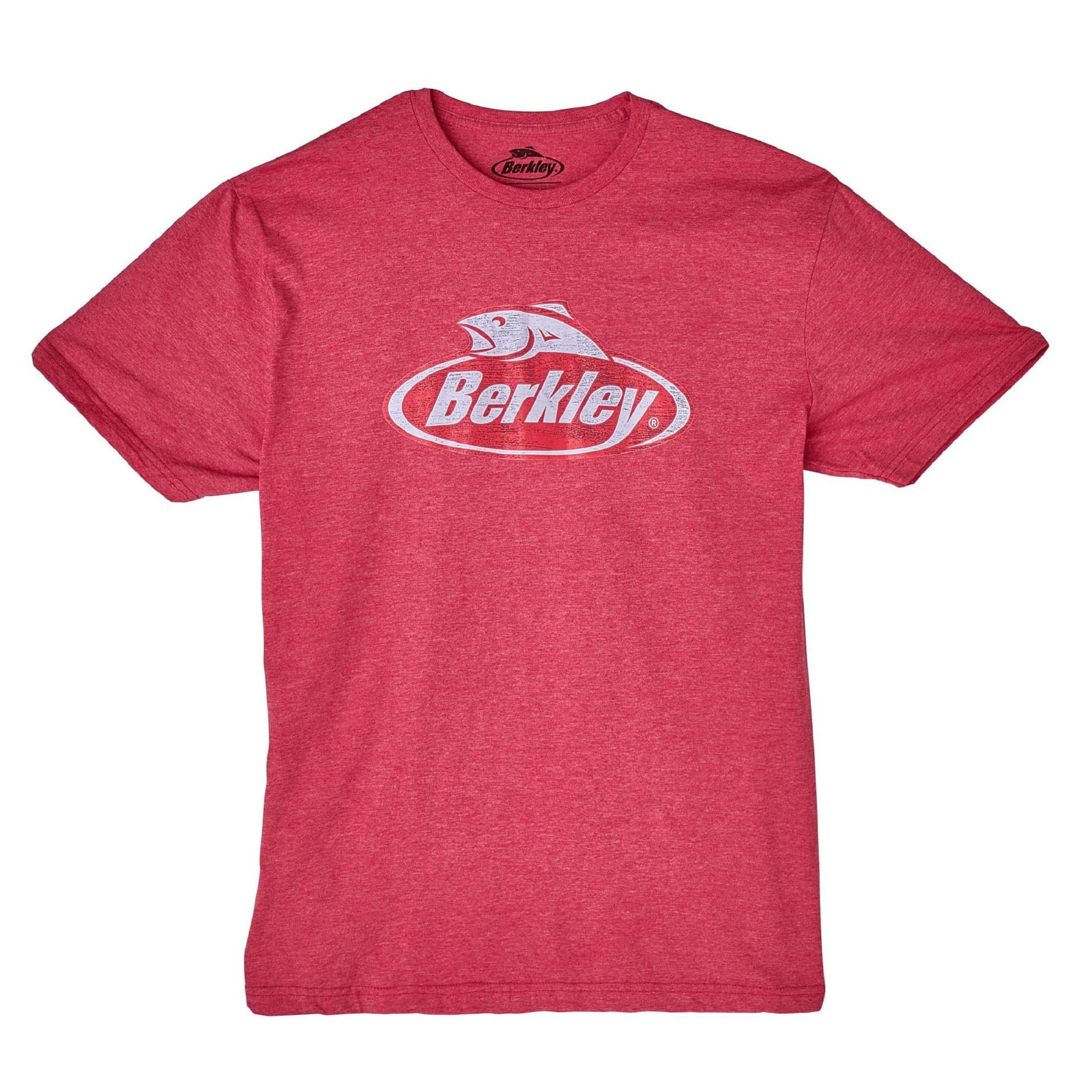 Short Sleeve Distressed Logo T-Shirt-Heather Red-S
