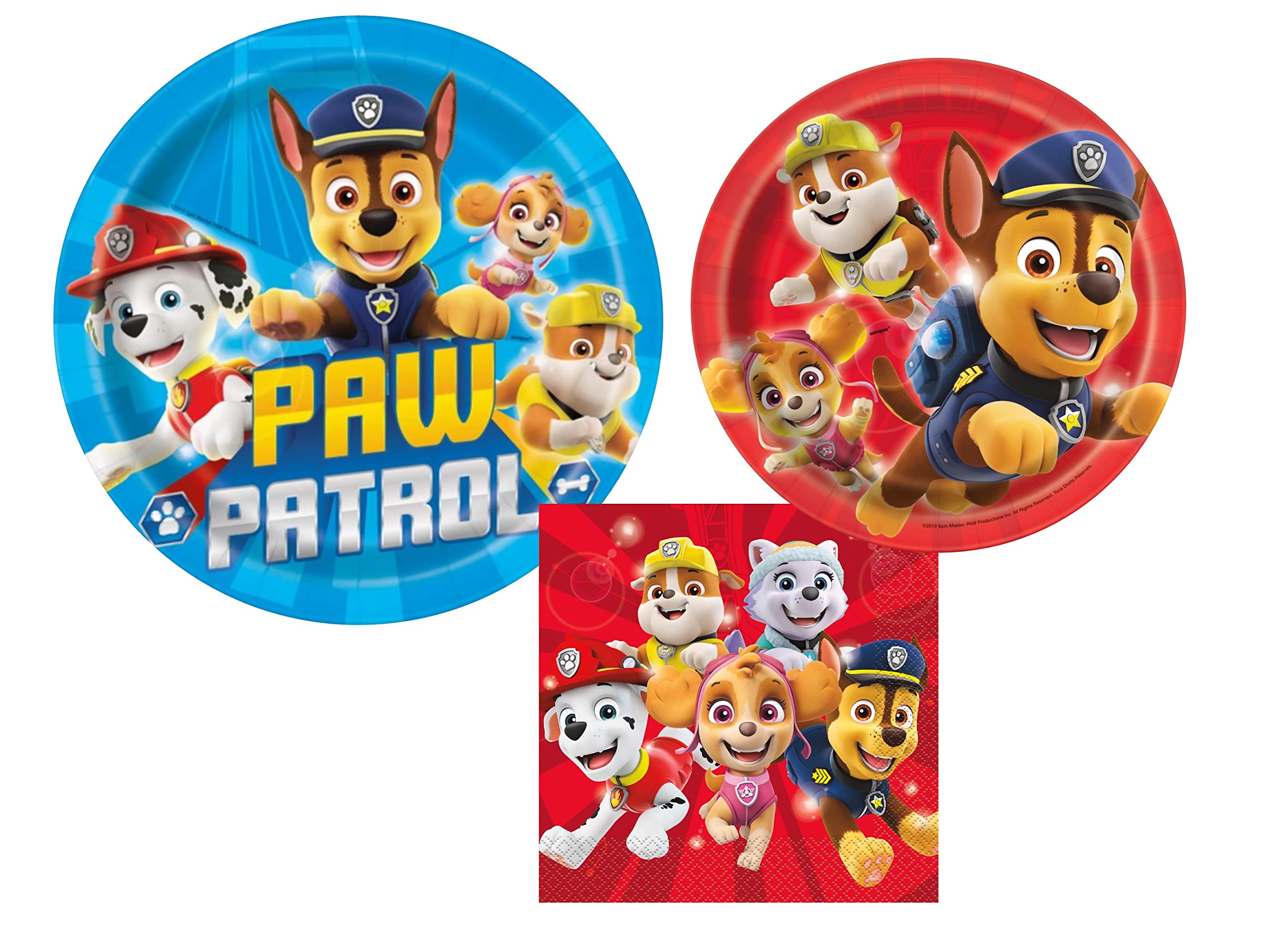 Servilletas Infantiles Platos Desechables Patrulla Canina