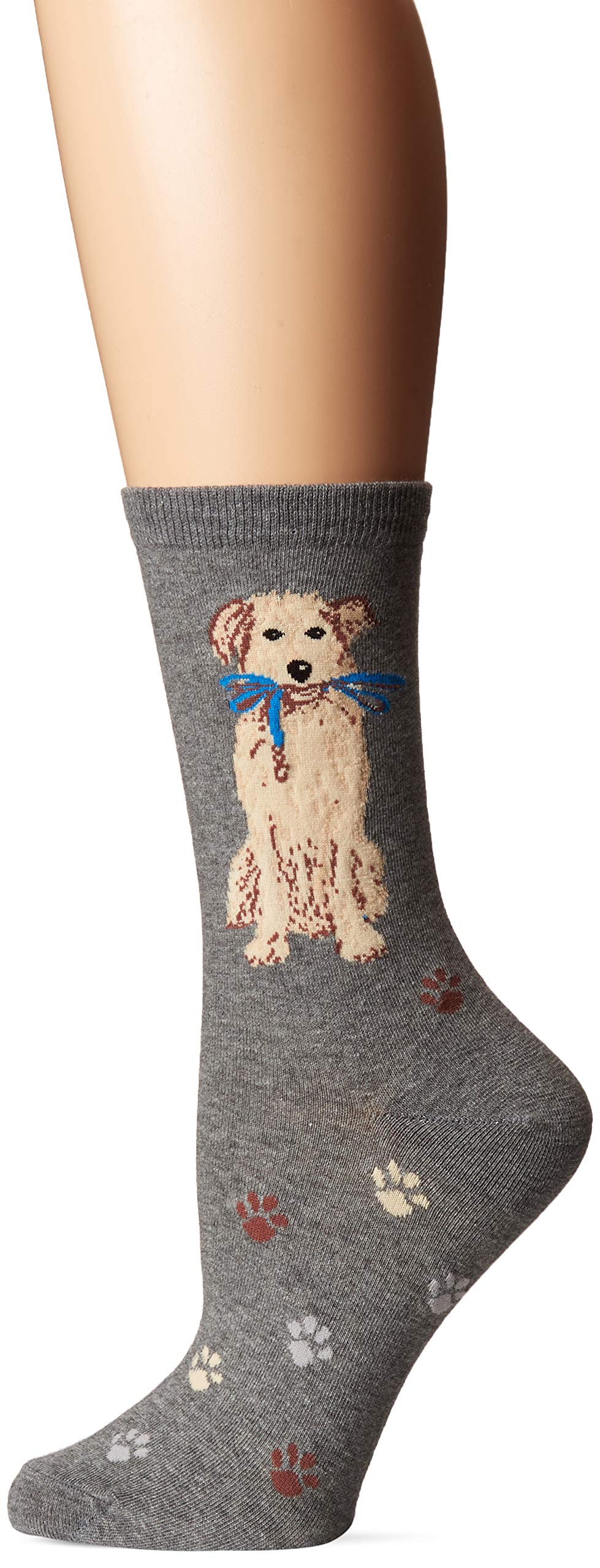 K. BellWomen's Fun Dog Lovers Crew Socks-1 Pairs-Cool & Cute Wordplay Novelty Gifts