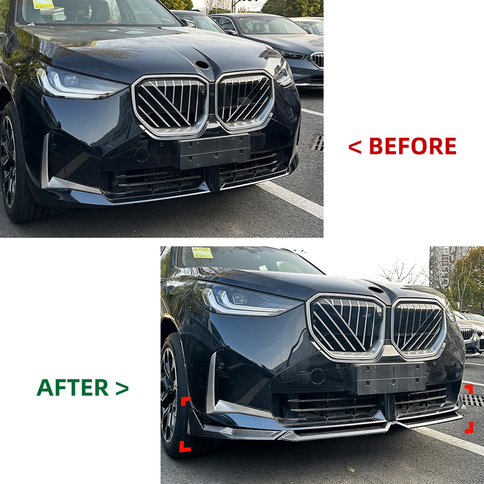 Amazon | BMW X3 G45 2025+ フロントバンパー下部スポイラーリップ