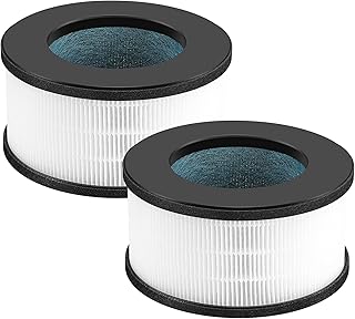 2 Pack AF-3222 H13 True HEPA Replacement Filter Compatible with Bulex AF-3222 Device, H13 Grade True HEPA Filter and Activated Carbon Filter Set