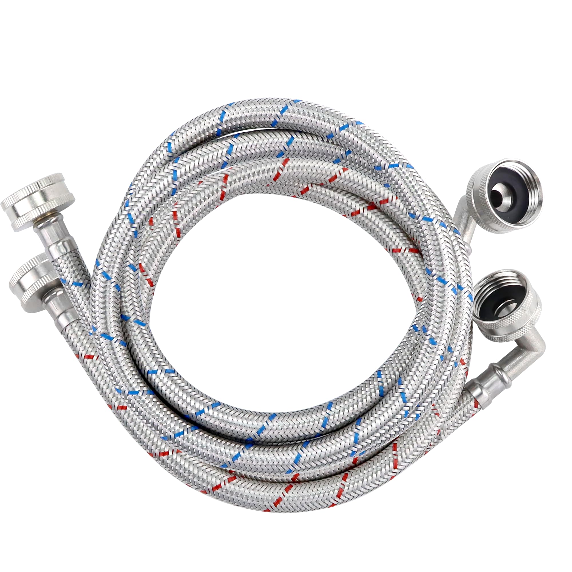 4ft Stainless Steel Washing Machine Hose with 90 Degree