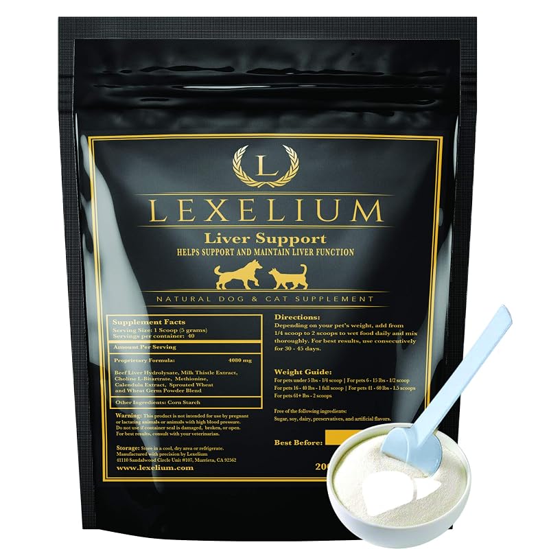 Suplemento para Cães e Gatos com Cardo-Mariano, Metionina e Colina Lexelium 200 g