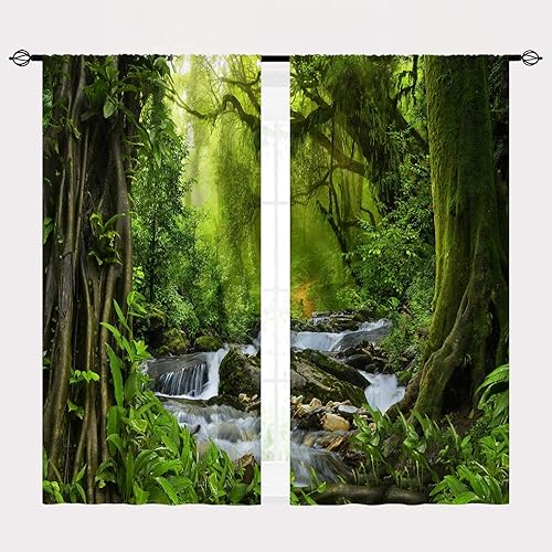 Miniatura 2 de YUANZU Cortinas deportivas de fútbol con bolsillo para barra de niños, pelotas de fútbol clásicas blancas y negras, cortinas de ventana con