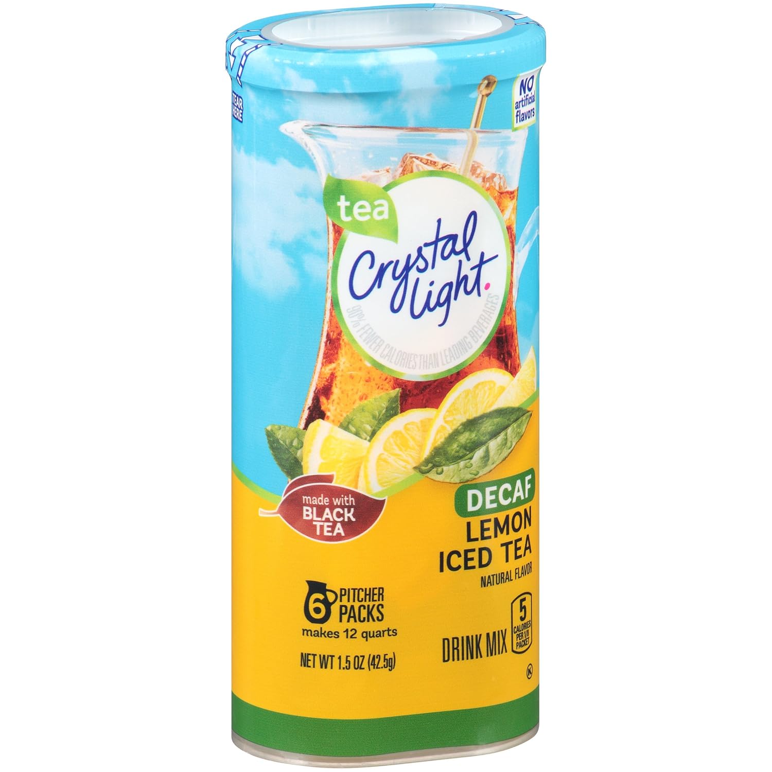 Crystal Light Lemon Decaf Iced Tea Natural Flavor Drink