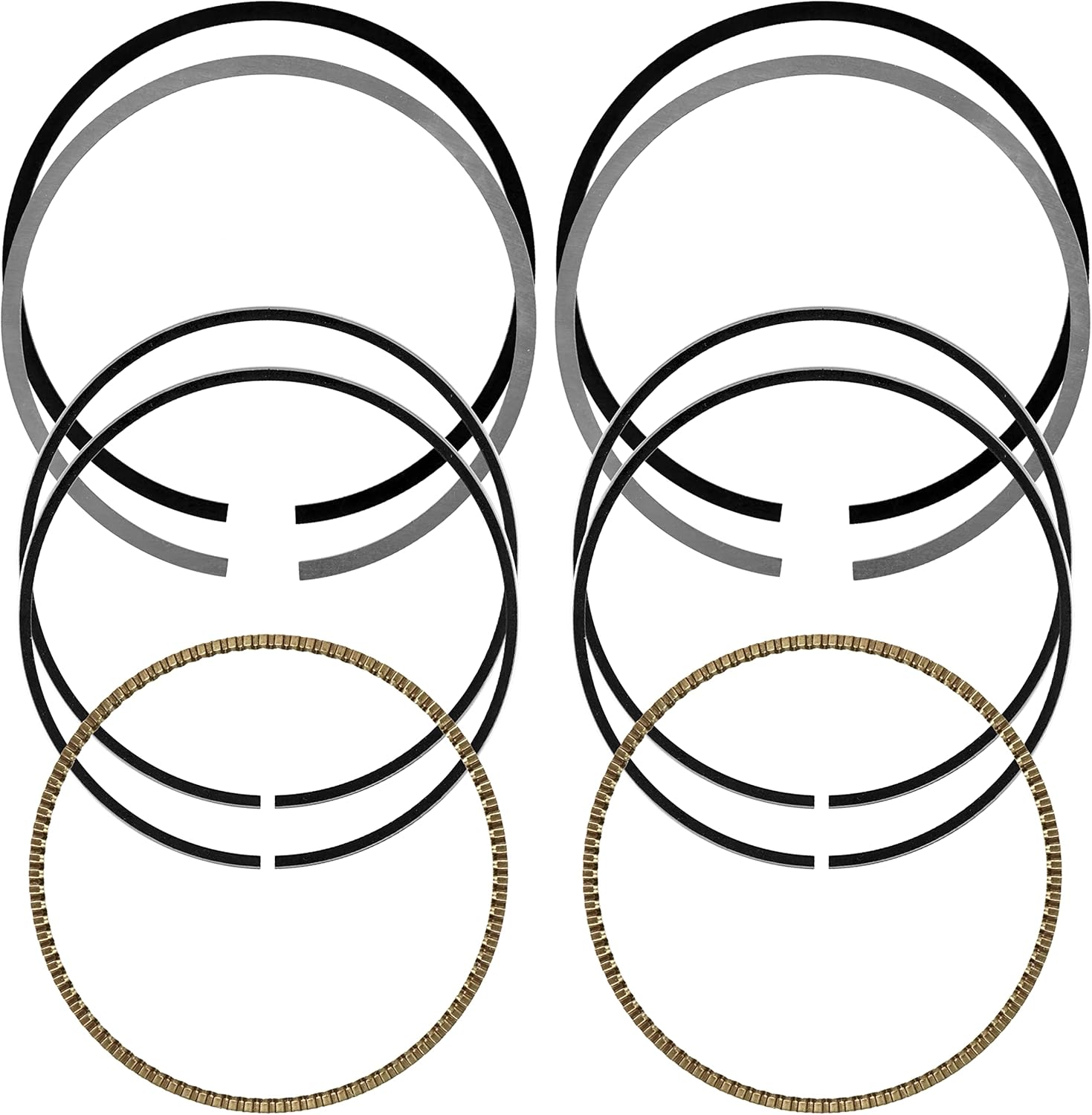 Caltric 2x Piston Ring Set Compatible with Kawasaki Versys-X 300 KLE300 2017-2022 Motorcycle NEW