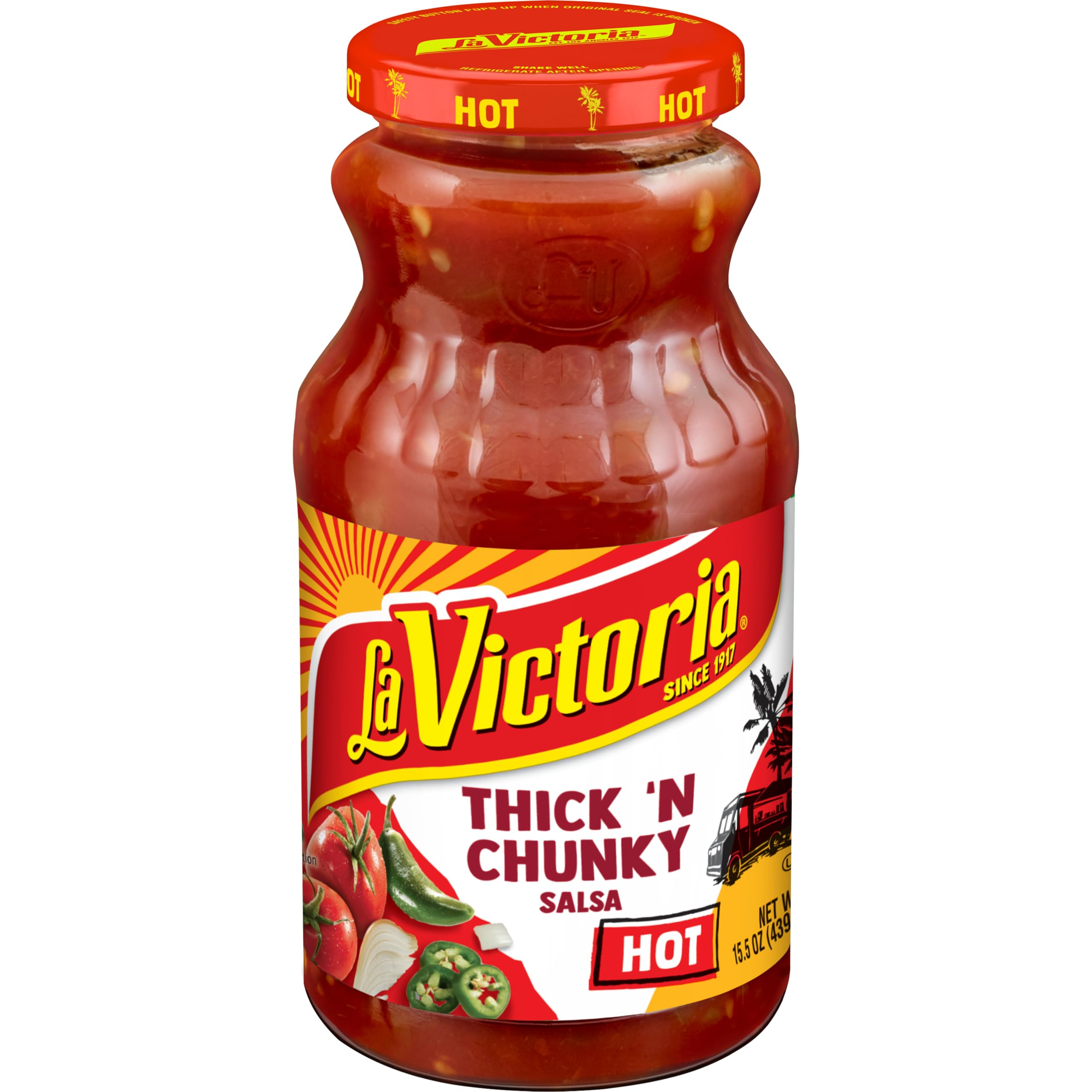 LA VICTORIA Thick & Chunky Hot Salsa, 15.5 OZ
