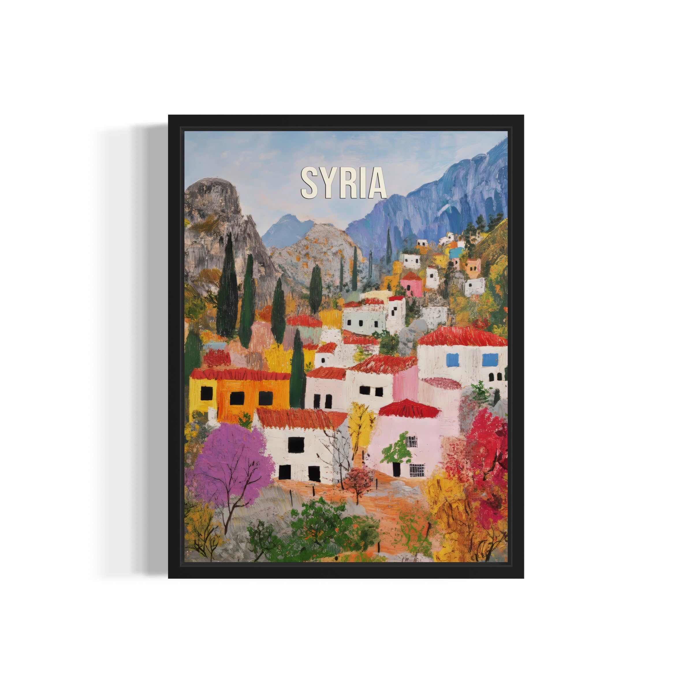 Homs Siria Arte De La Pared Vintage Print Poster Canvas Map