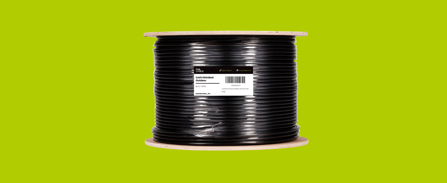 Cat 6A, U/UTP 4 Pair 23AWG Solid Cable, Outdoor, PE Jacket - NETX TELESYS