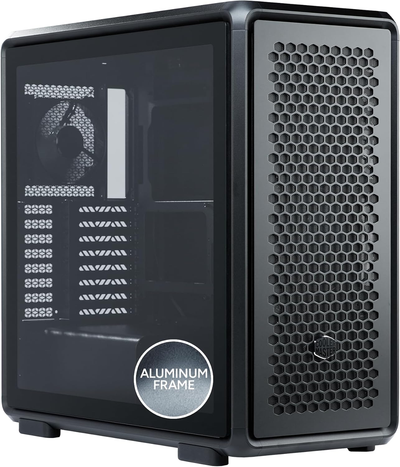 Cooler Master MasterFrame 600 ATX Mid-Tower PC Case – 4X High Airflow PWM Fans, Premium Aluminum Modular Chassis, 410mm GPU & 420mm Radiator Support, High Performance Gaming Case, Black