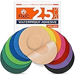 Fixic Freestyle Adhesive Patch 25 PCS - Good for Libre 1, 2, 3 & Plus - Enlite - Guardian - NO Glue in The Center of The Patch - Pre-Cut Back Paper - Long Fixation for Your Sensor! (Multi-Color)