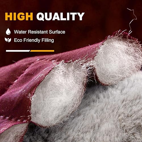 Miniatura 7 de Marwood Funda reversible para sofá biplaza de 2 cojines, resistente al agua, protector de muebles con correas elásticas para mascotas, niños, perros