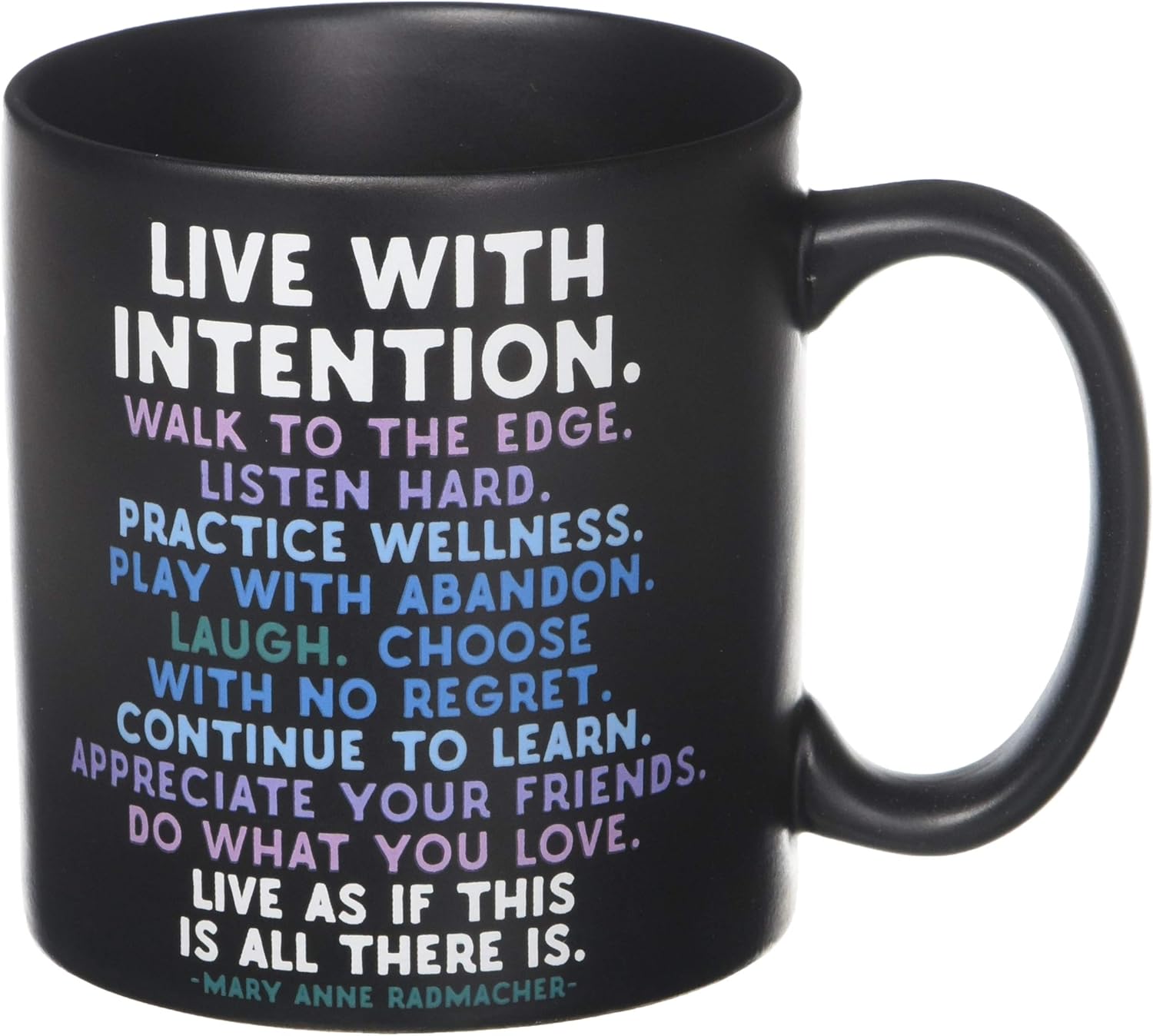 Quotable Cards GD77FV Quotable MugsLive with Intention, Brown Amazon