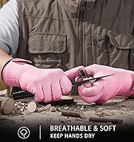 Vista 4 de JDL Guantes resistentes a cortes ANSI A5 para mujeres, grado alimenticio, protección contra cuchillos, manejo de vidrio, comodidad superior