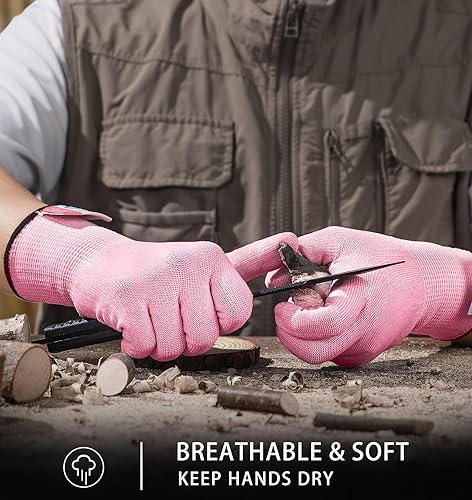 Miniatura 9 de Guantes resistentes a cortes con ANSI A5 de grado alimenticio y de pantalla táctil, guantes de grado alimenticio adecuados para pelar ostras, cortar